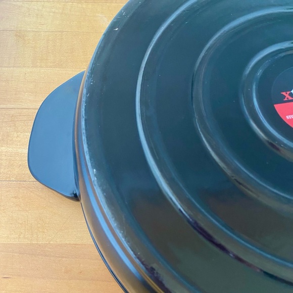 RARE Xtrema Ceramic 12" Skillet Baking Pan w/ Lid, Long Handle & Pot holder - Picture 8 of 12